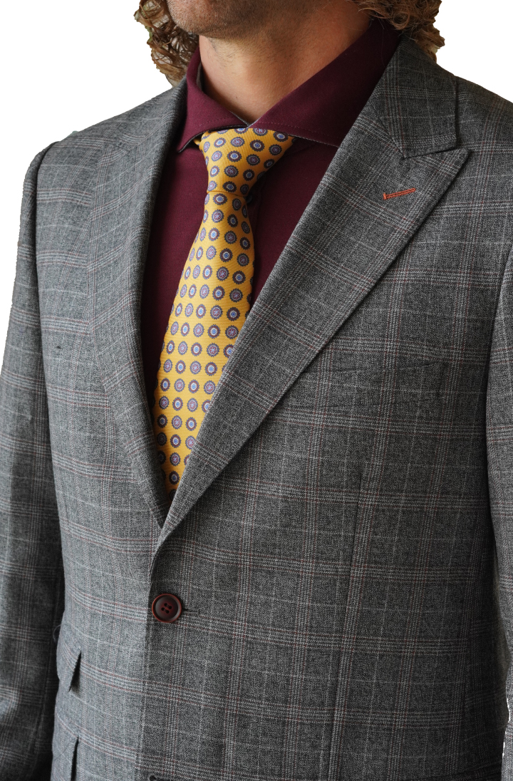 Grey & Rust Check - GB Slim Fit Suit