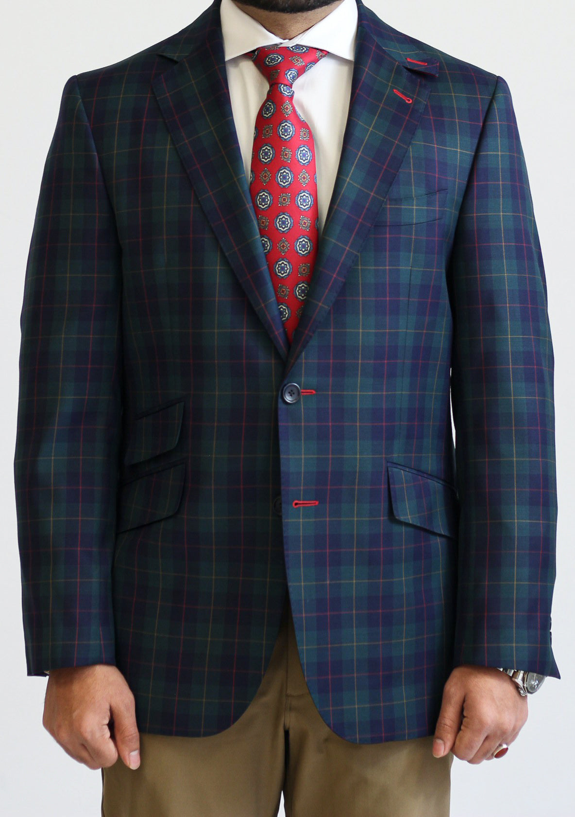 Signature Green / Navy Glen plaid