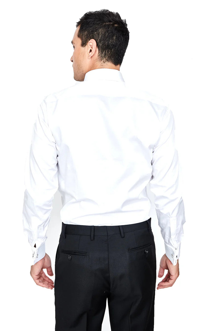 100% Premium White French Cuff Shirt Modern - 16.5