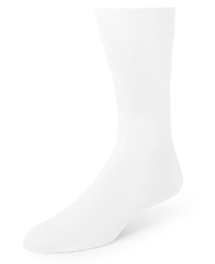 White Classic Sock - Carmel Tailoring & Fine Clothier