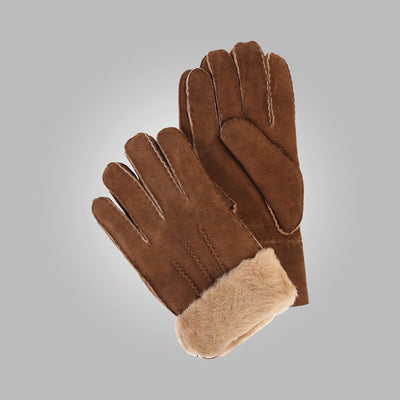 Men's Castano Brown Aston Leather Sheepskin Gloves - Carmel Tailoring & Fine Clothier