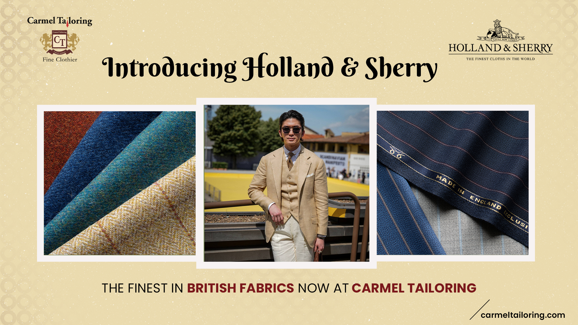Introducing Holland & Sherry: The Finest in British Fabrics Now at Carmel Tailoring & Fine Clothier