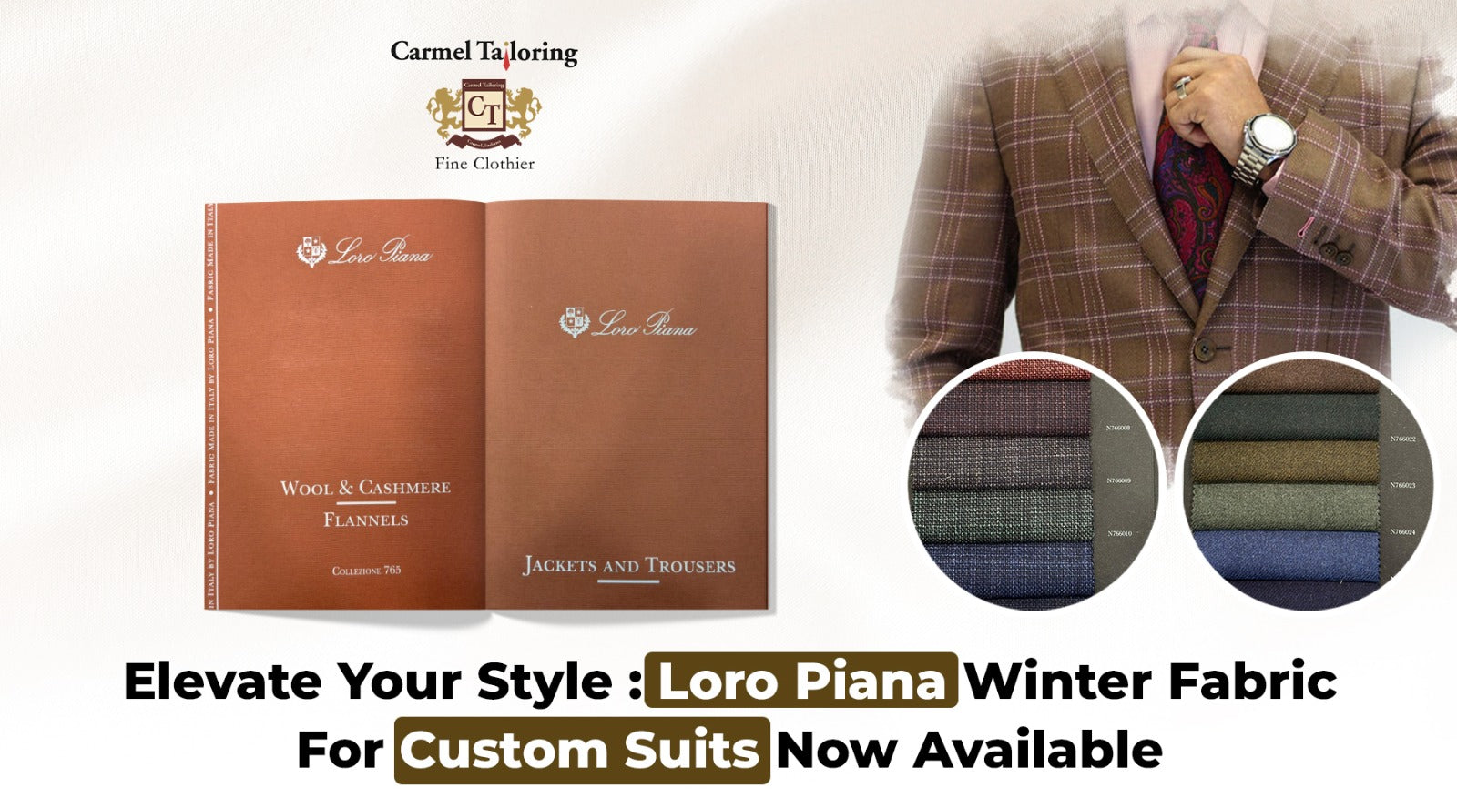 ELEVATE YOUR STYLE: LORO PIANA WINTER FABRIC FOR CUSTOM SUITS NOW AVAILABLE