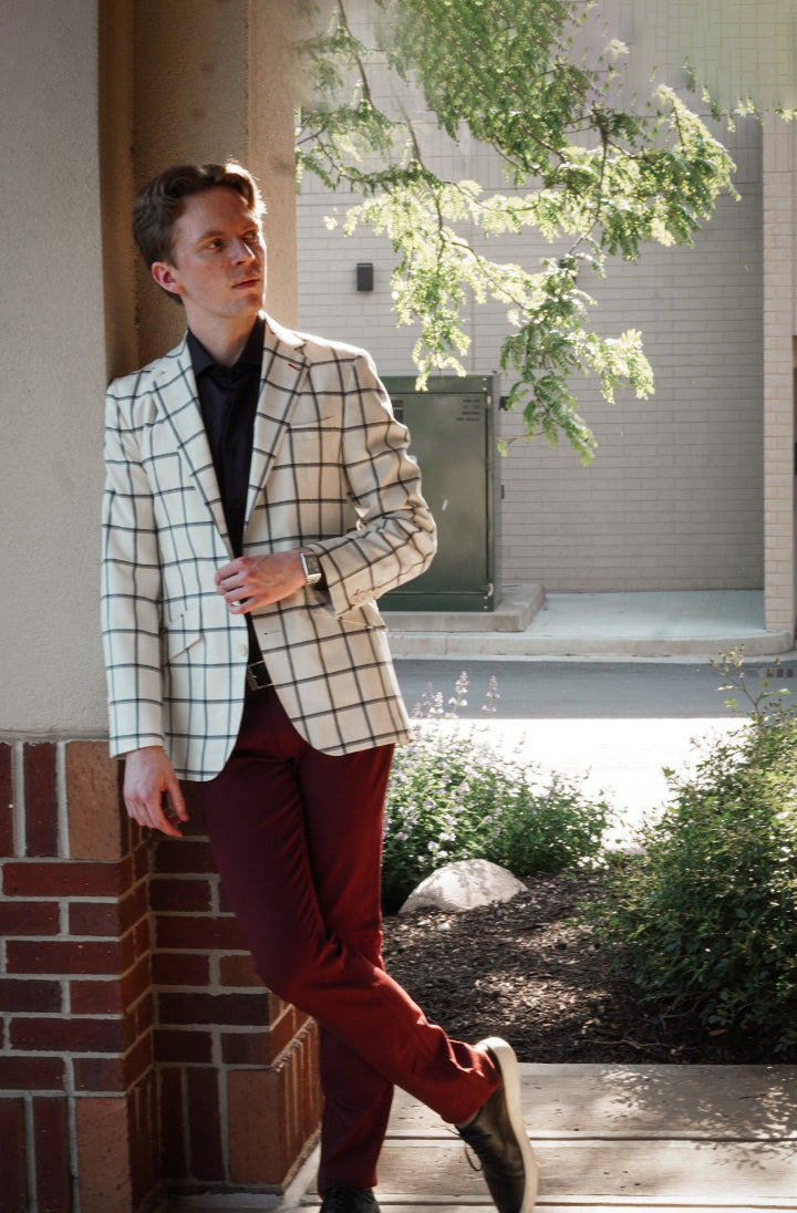 The Capri Ivory Grid – Carmel Tailoring & Fine Clothier