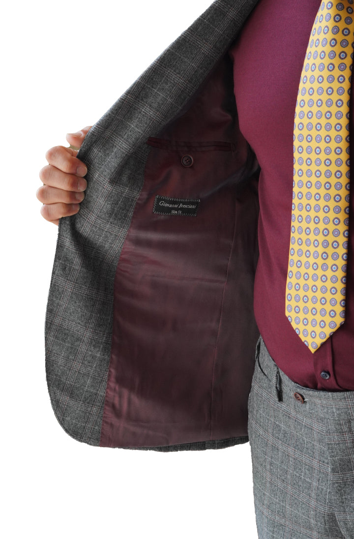 Grey & Rust Check - GB Slim Fit Suit