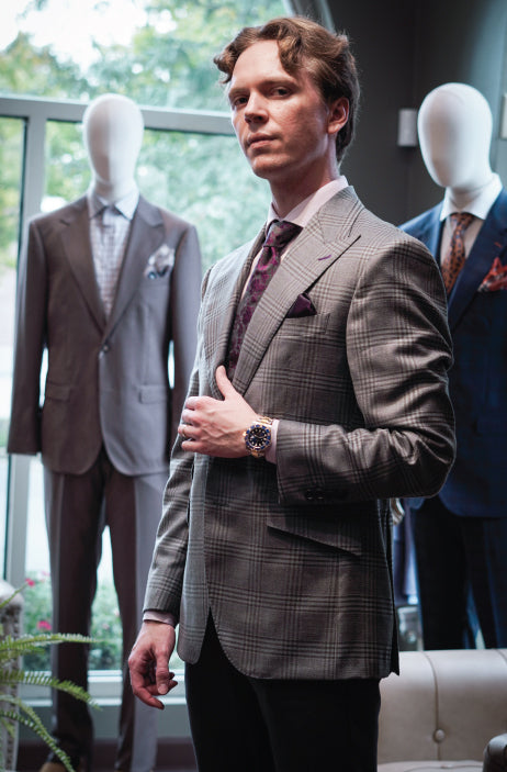 REDA Green & Purple Prince of Wales Sport Coat