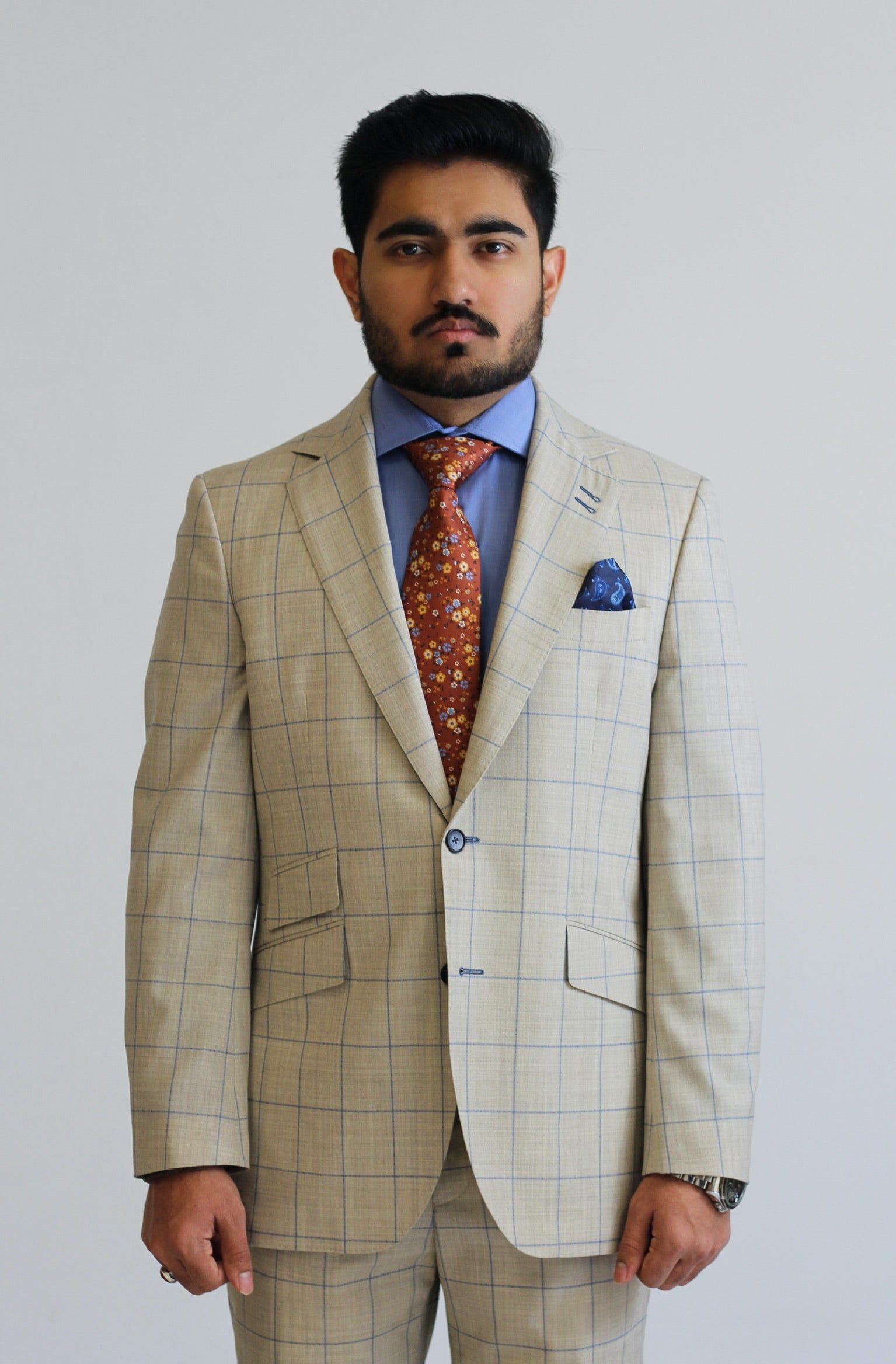 Signature Stone / Blue / Tan Plaid