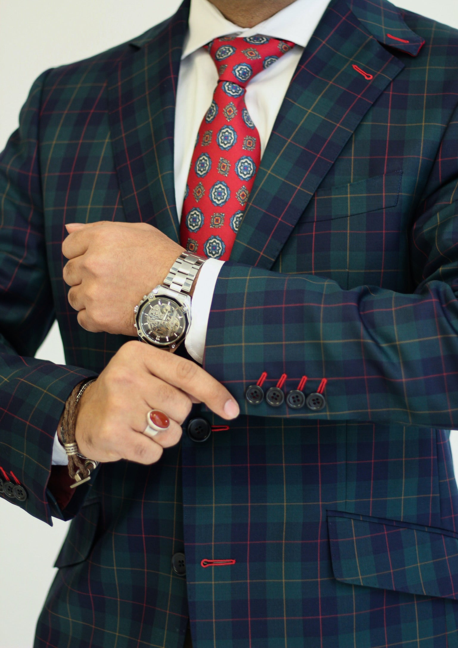 Signature Green / Navy Glen plaid