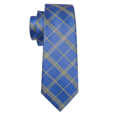 Light Blue & Gold Tie - Carmel Tailoring & Fine Clothier