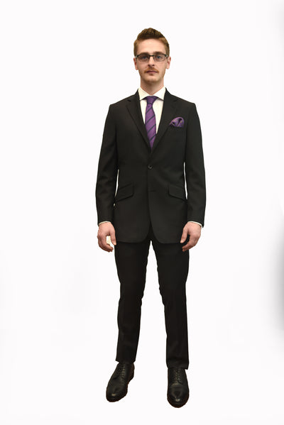 Zaidi - Black Slim Fit - Carmel Tailoring & Fine Clothier