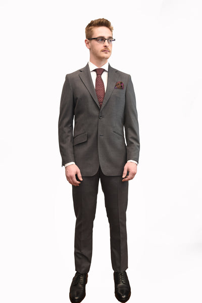 Zaidi - Charcoal Grey Slim Fit - Carmel Tailoring & Fine Clothier