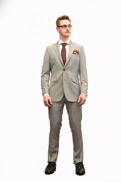 Zaidi - Lite Grey Slim Fit - Carmel Tailoring & Fine Clothier