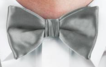 Silver Wedding Bowtie - Carmel Tailoring & Fine Clothier