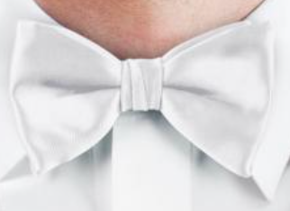 White Wedding Bowtie - Carmel Tailoring & Fine Clothier