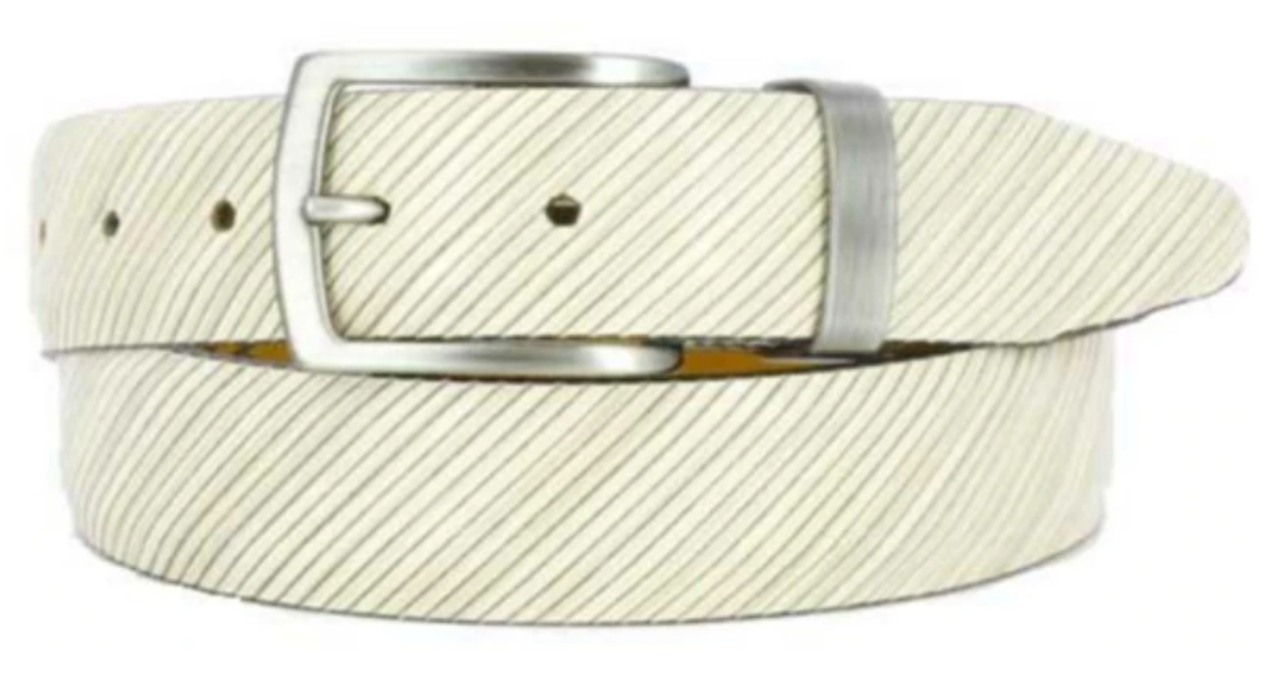 Cream Remo Tulliani Belt - Carmel Tailoring & Fine Clothier