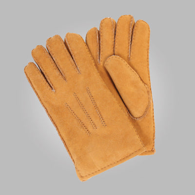Men's Sahara Tan Aston Leather Sheepskin Gloves - Carmel Tailoring & Fine Clothier