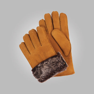 Men's Brown Aston Leather Sheepskin Gloves - Carmel Tailoring & Fine Clothier
